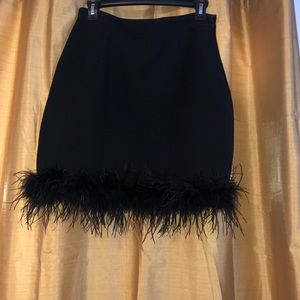 Very sexy black feather skirt